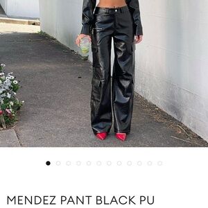 Black PU Pants